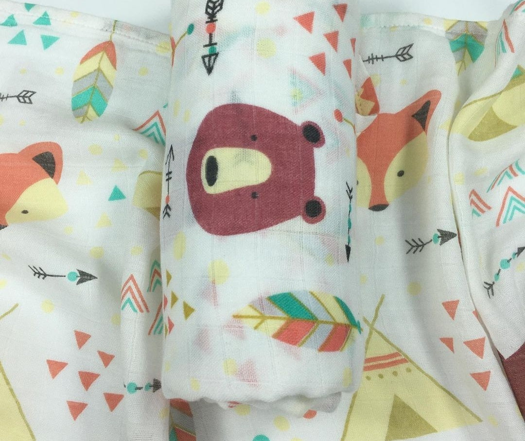 Muslin Swaddle Blanket for Newborn | 70%Bamboo 30% Cotton. Receiving Blanket Swaddle Wrap