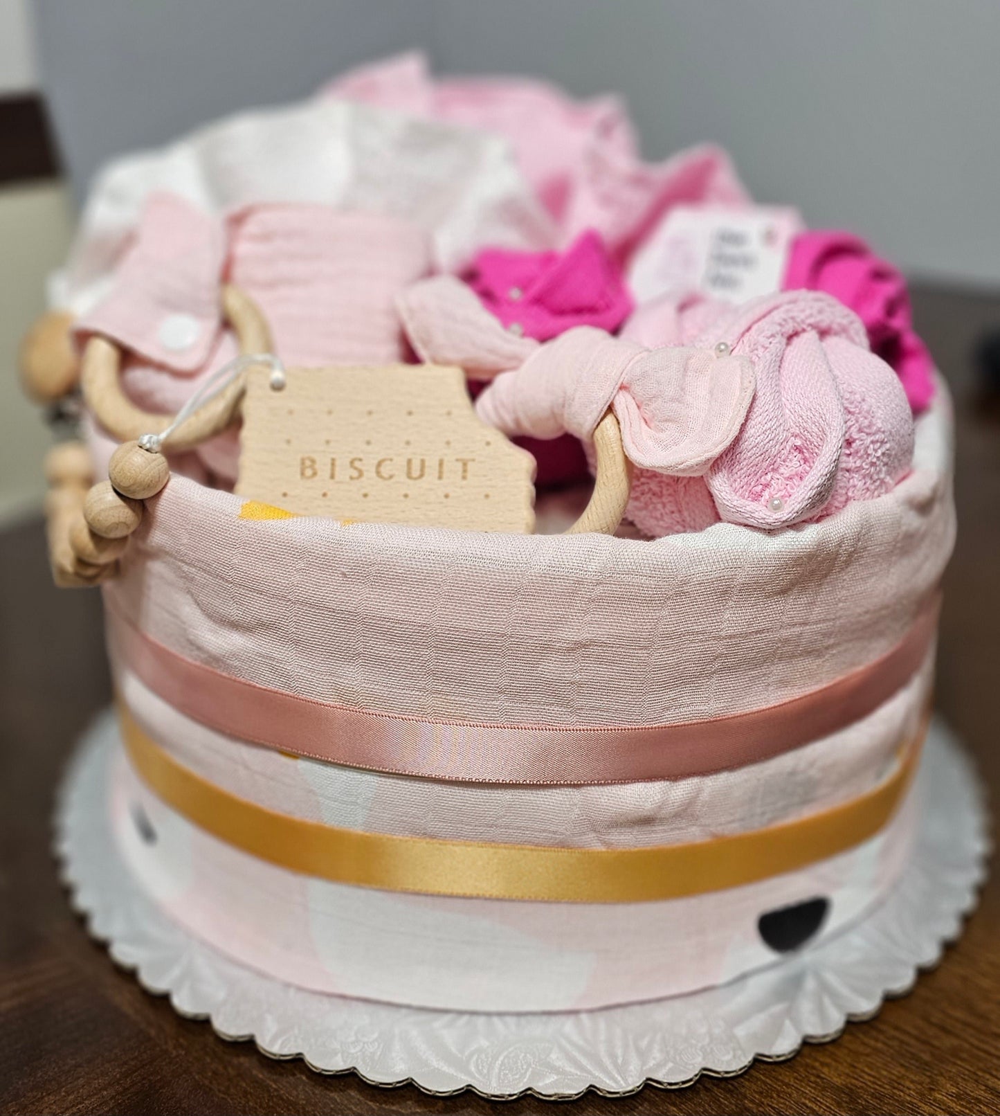 Pink Diapers Cake