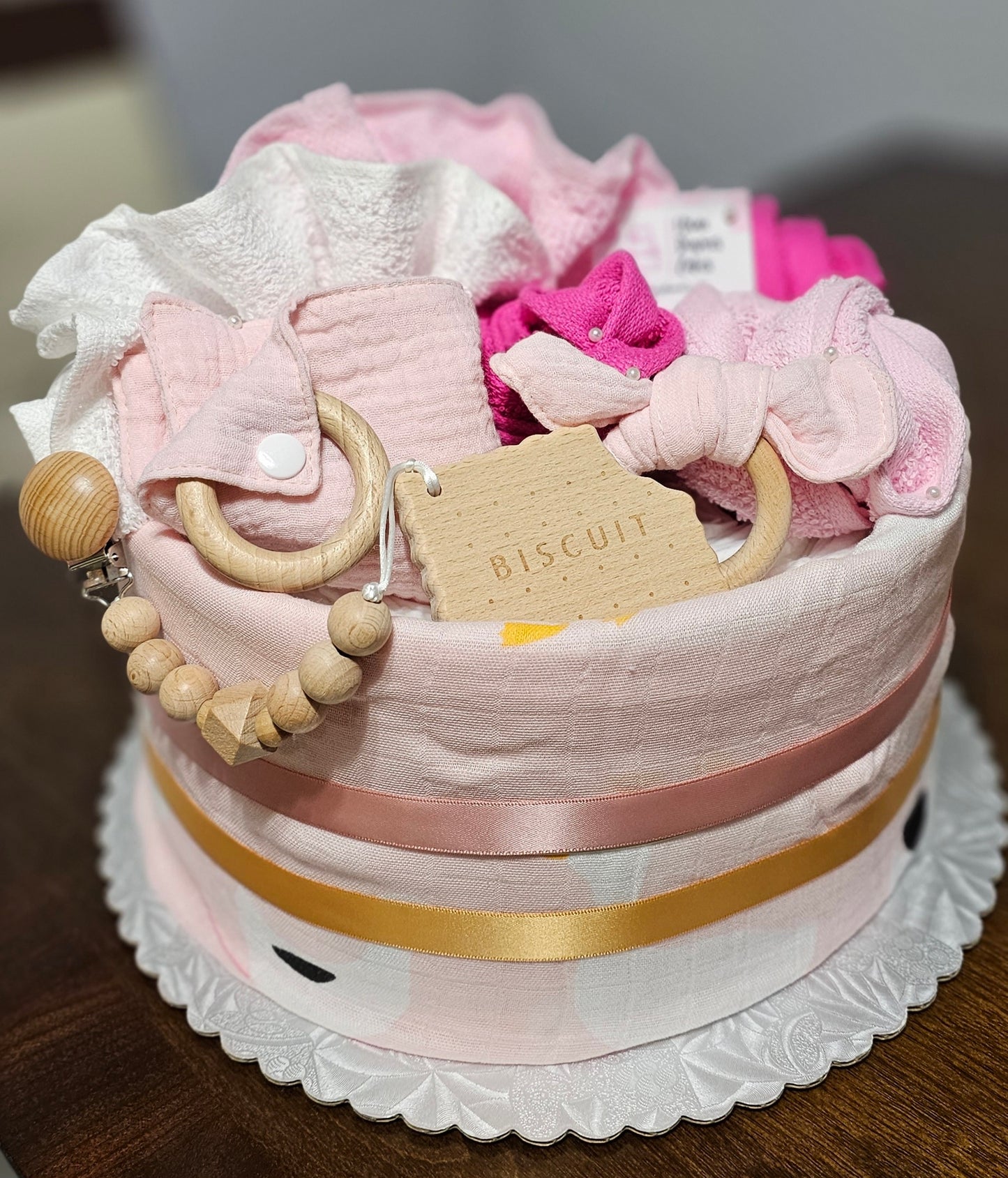 Pink Diapers Cake