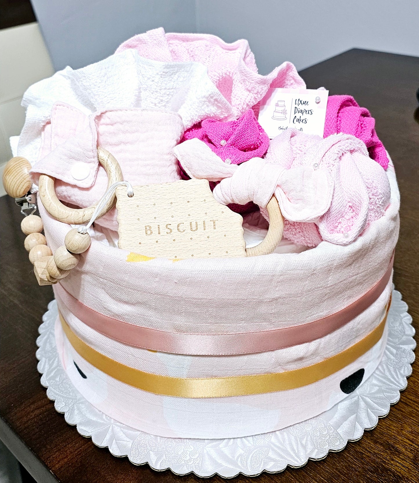 Pink Diapers Cake