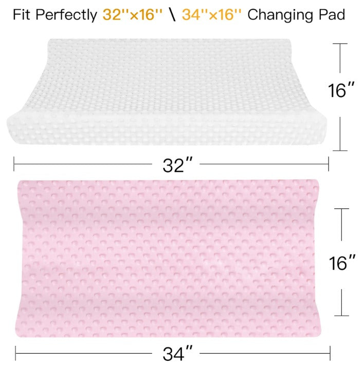 Ultra Soft Minky Dots Changing Table Cover Sheets Set of 2