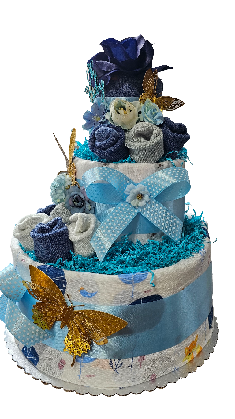 Diaper Cake Light Blue