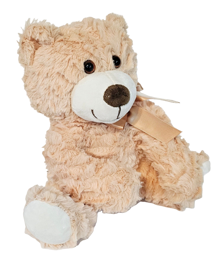 Soft & Cute Stuffed Cream Teddy Bear by Uxue Diapers Cakes