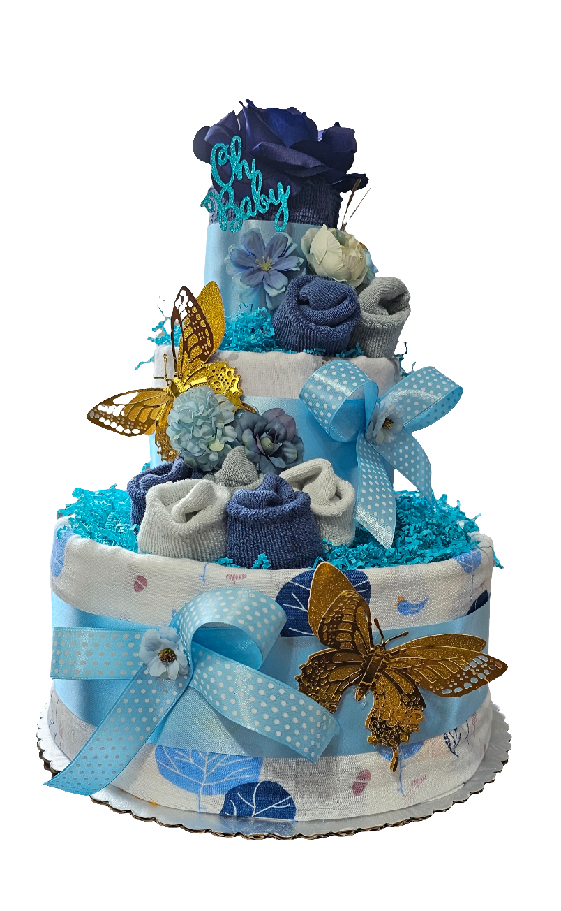 Diaper Cake Light Blue