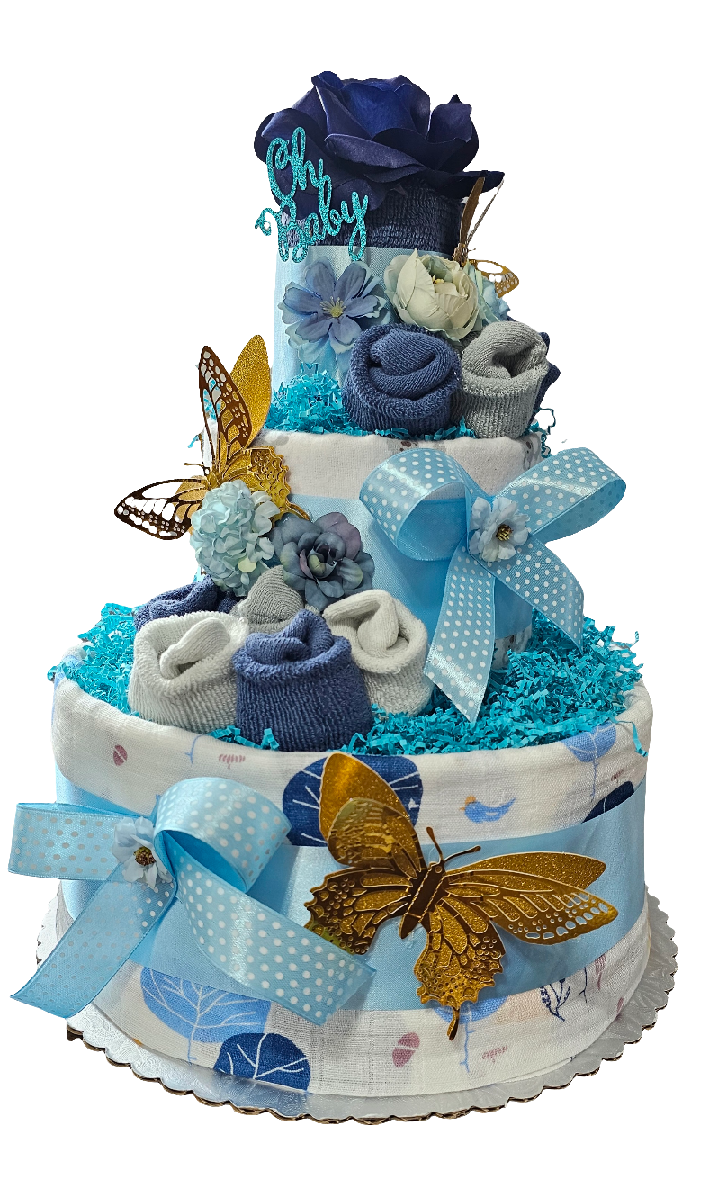 Diaper Cake Light Blue