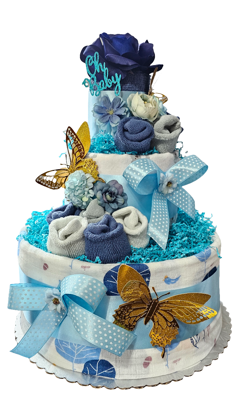 Diaper Cake Light Blue