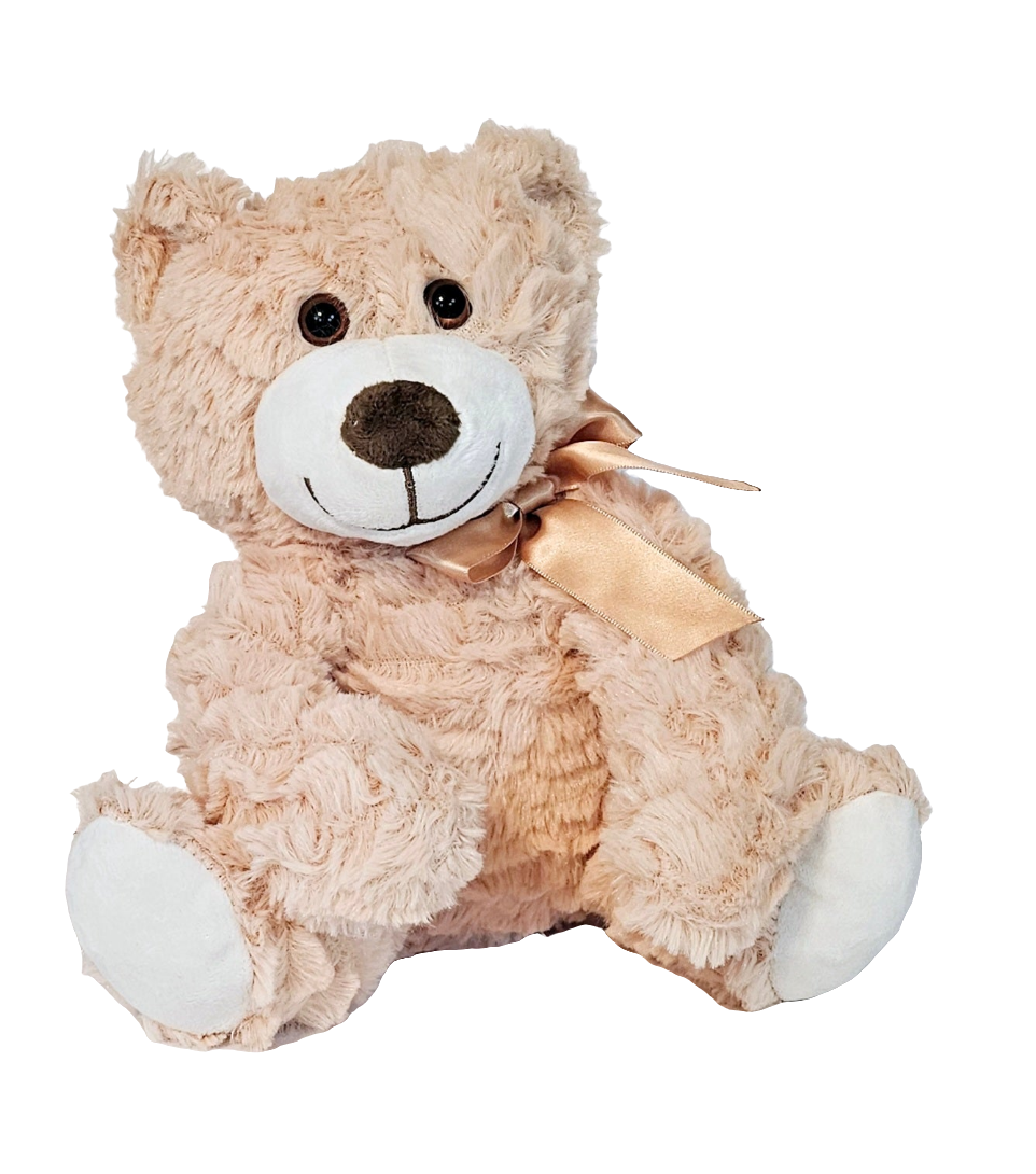Soft & Cute Stuffed Cream Teddy Bear by Uxue Diapers Cakes