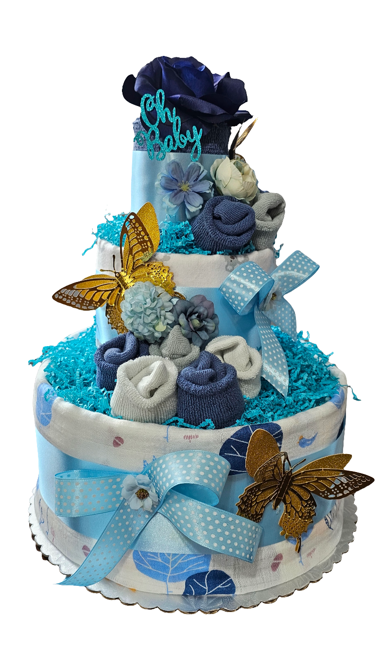 Diaper Cake Light Blue