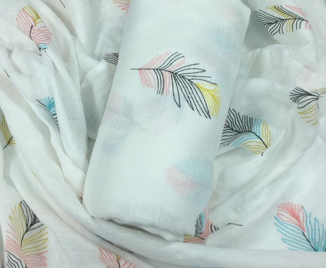 Muslin Swaddle Blanket for Newborn | 70% Bamboo 30% Cotton. Receiving Blanket Swaddle Wrap