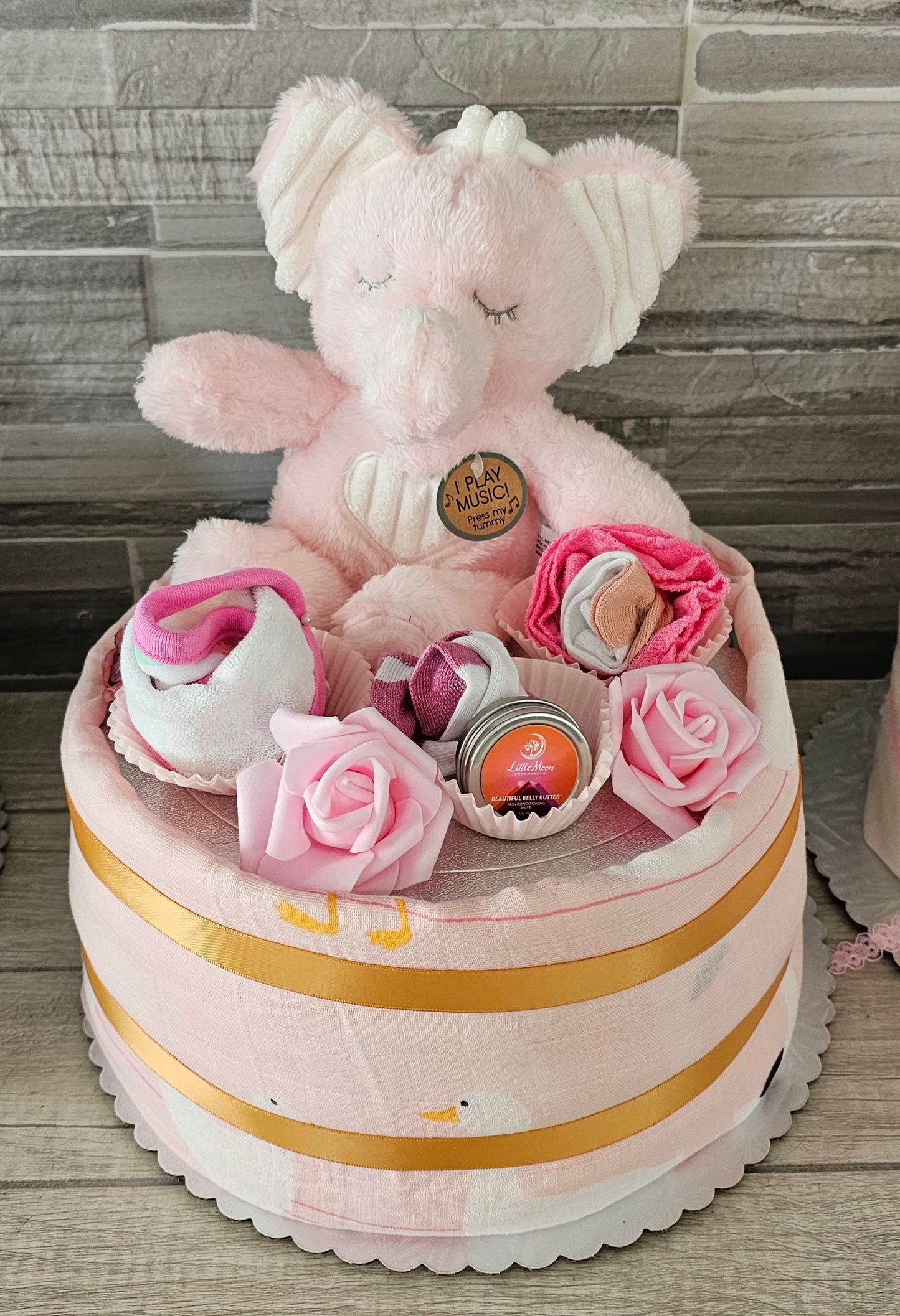 Pink Diapers Cake