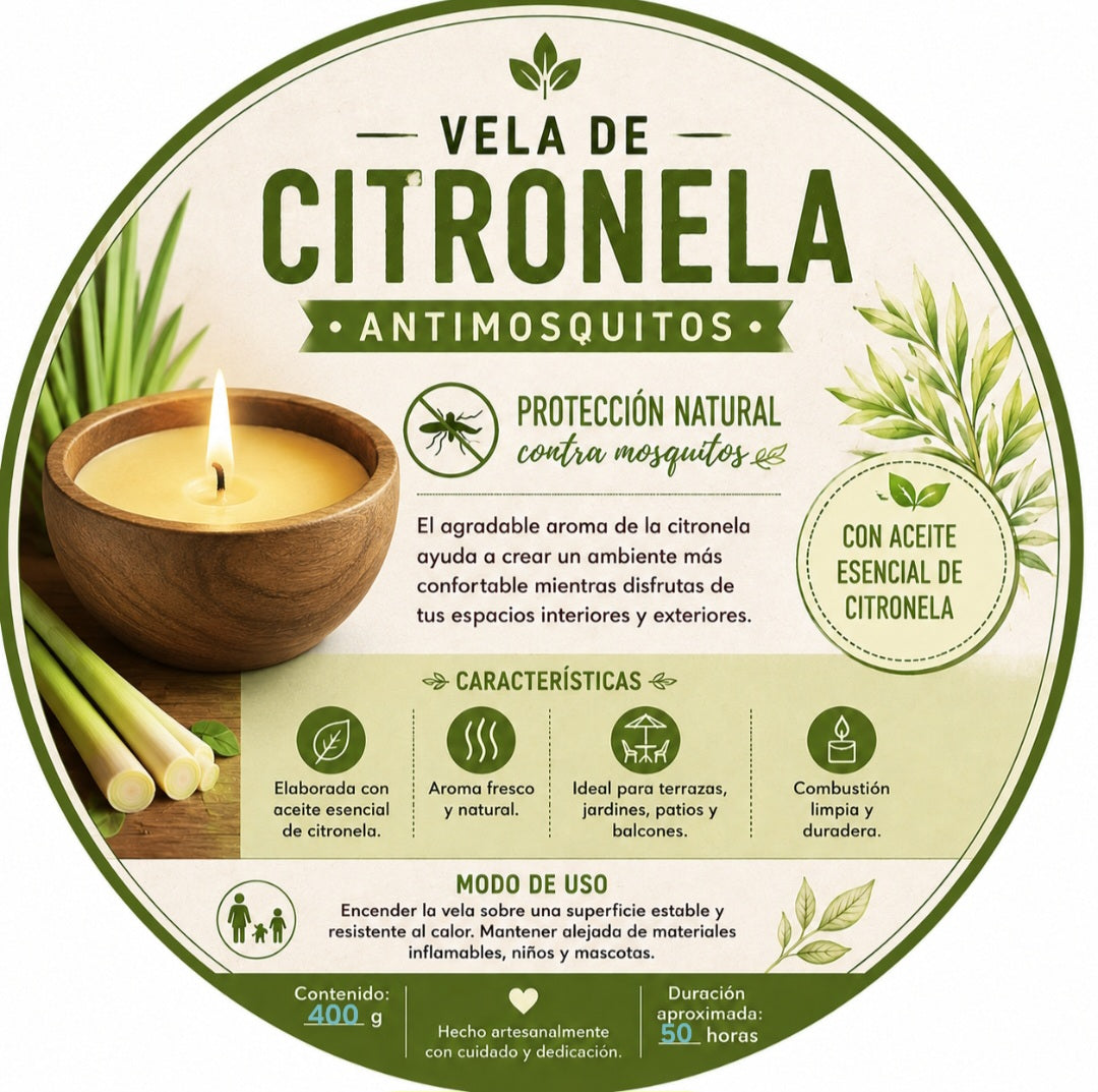 Velas de Citronella-(400gr)