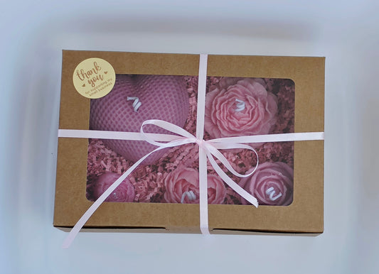 Escented Candles-Pack of 5. Pink. White Tea and Thyme.