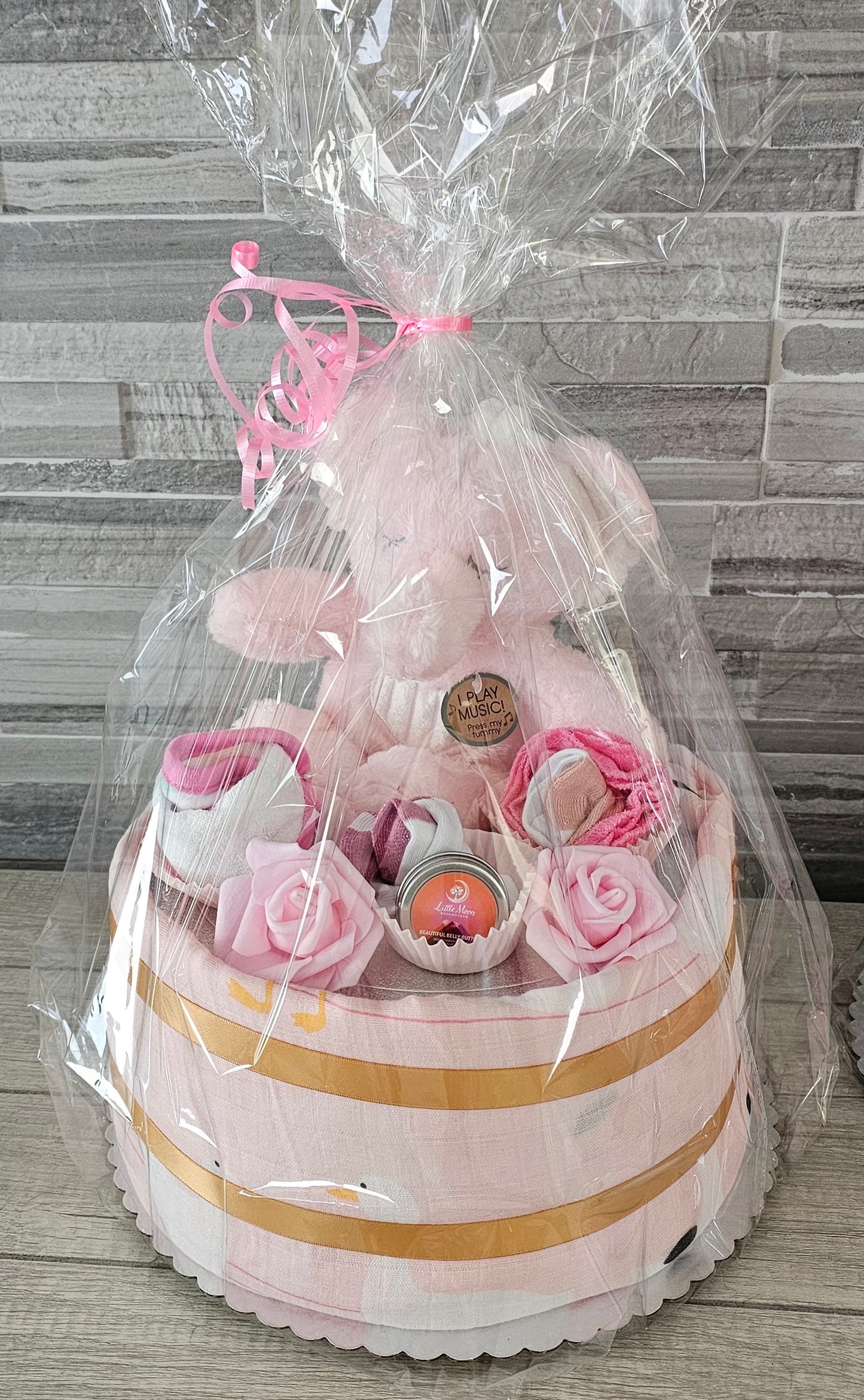 Pink Diapers Cake