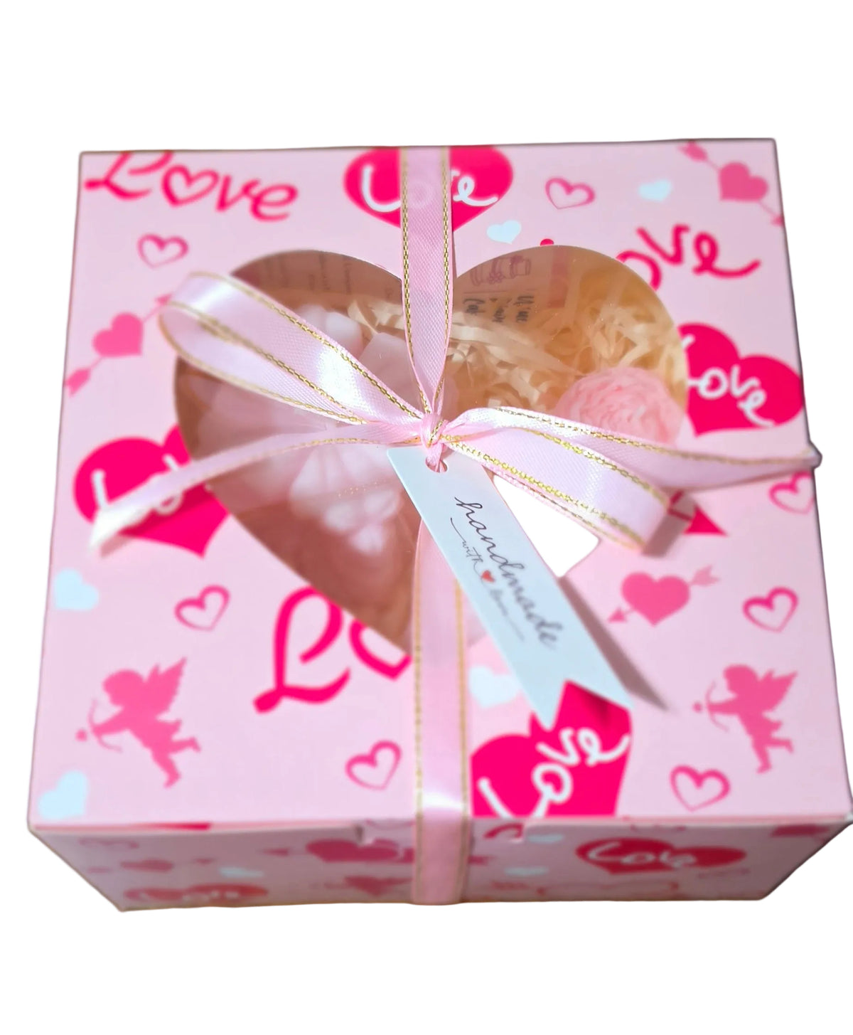 Vanilla Coconut Candles-Square Pink.