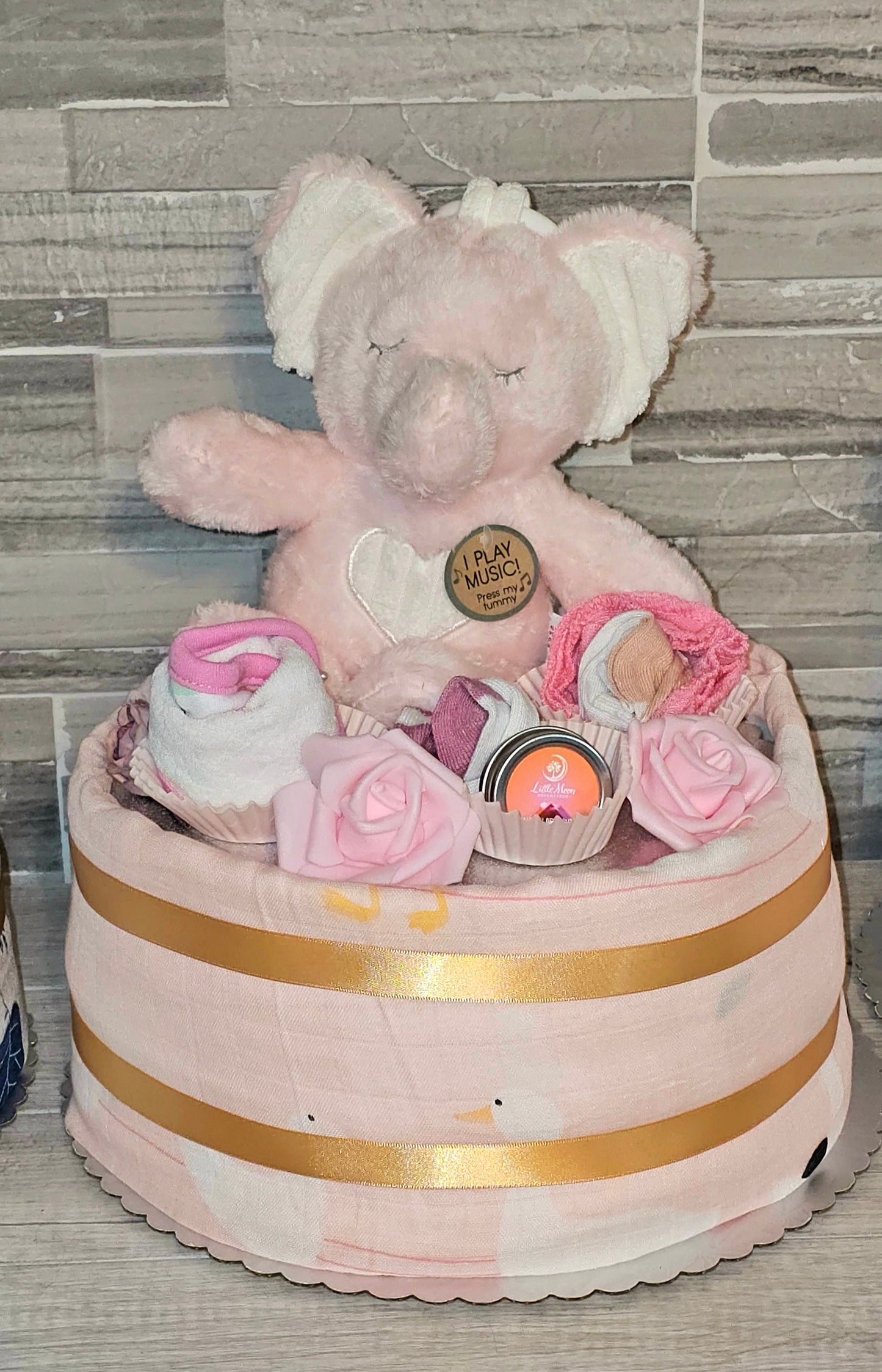 Pink Diapers Cake