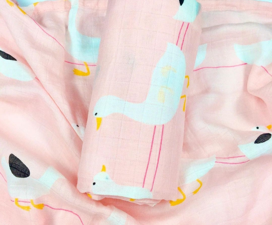 Muslin Swaddle Blanket for Newborn | 70% Bamboo 30% Cotton. Receiving Blanket Swaddle Wrap