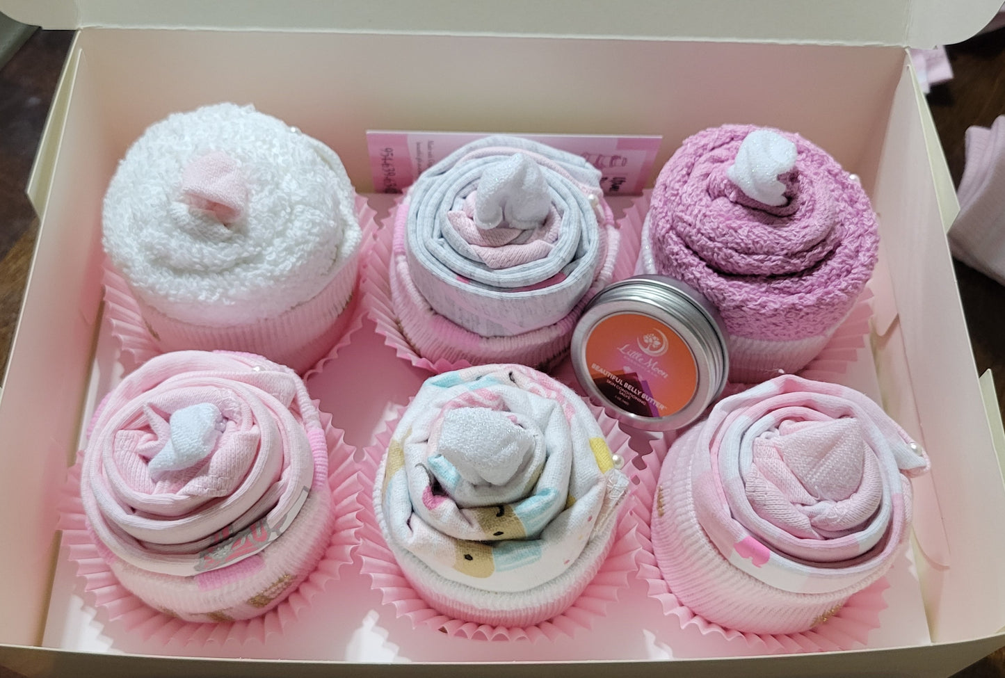 Pink baby Cupcakes-6 units