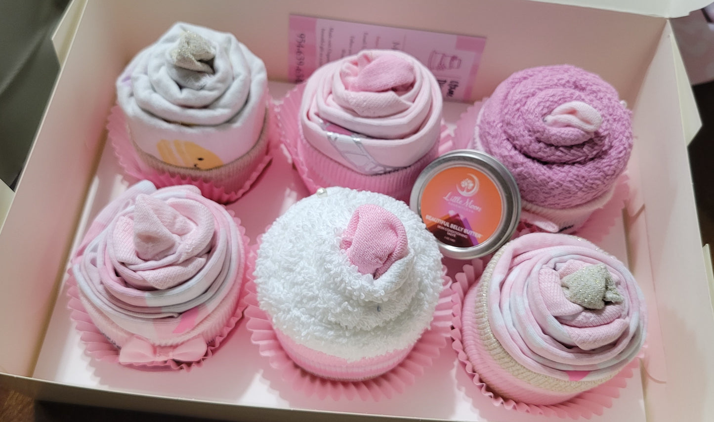 Pink baby Cupcakes-6 units