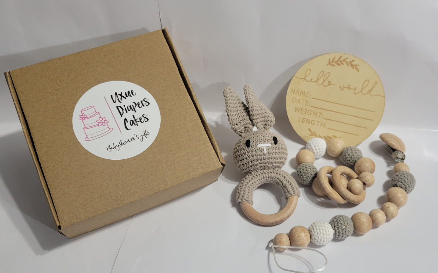 Baby Bunny Crochet Wooden Set- 4 Pieces