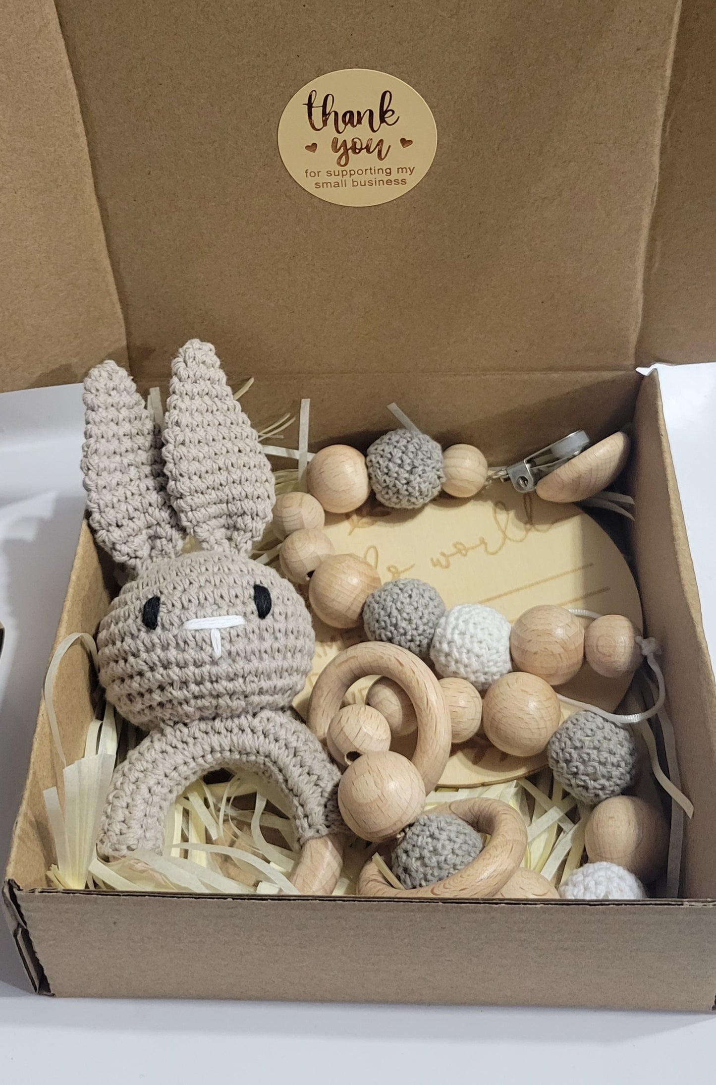 Baby Bunny Crochet Wooden Set- 4 Pieces