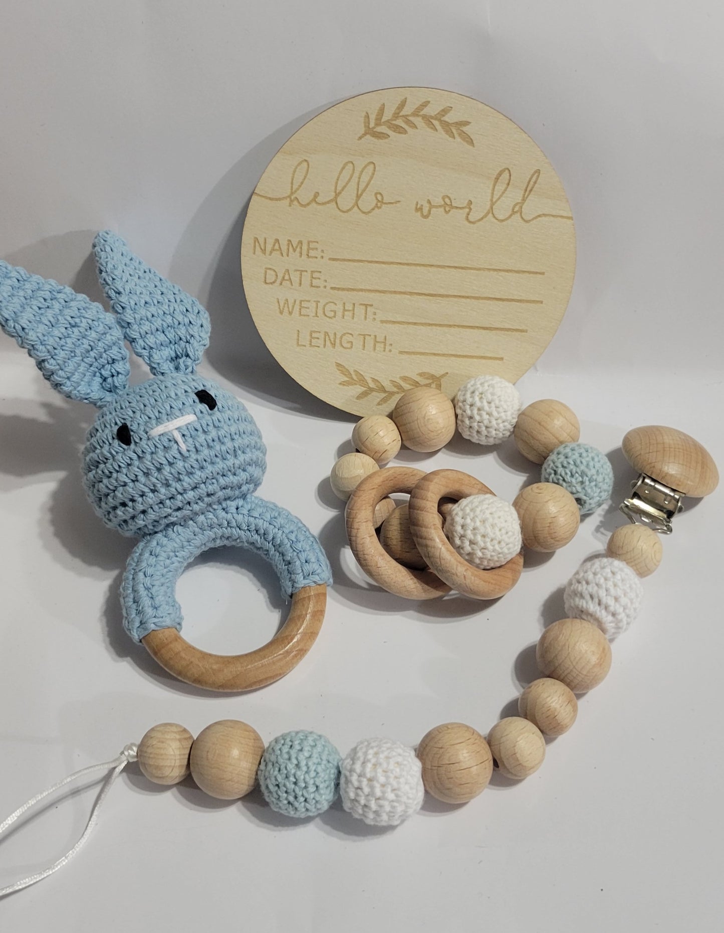 Baby Bunny Crochet Wooden Set- 4 Pieces