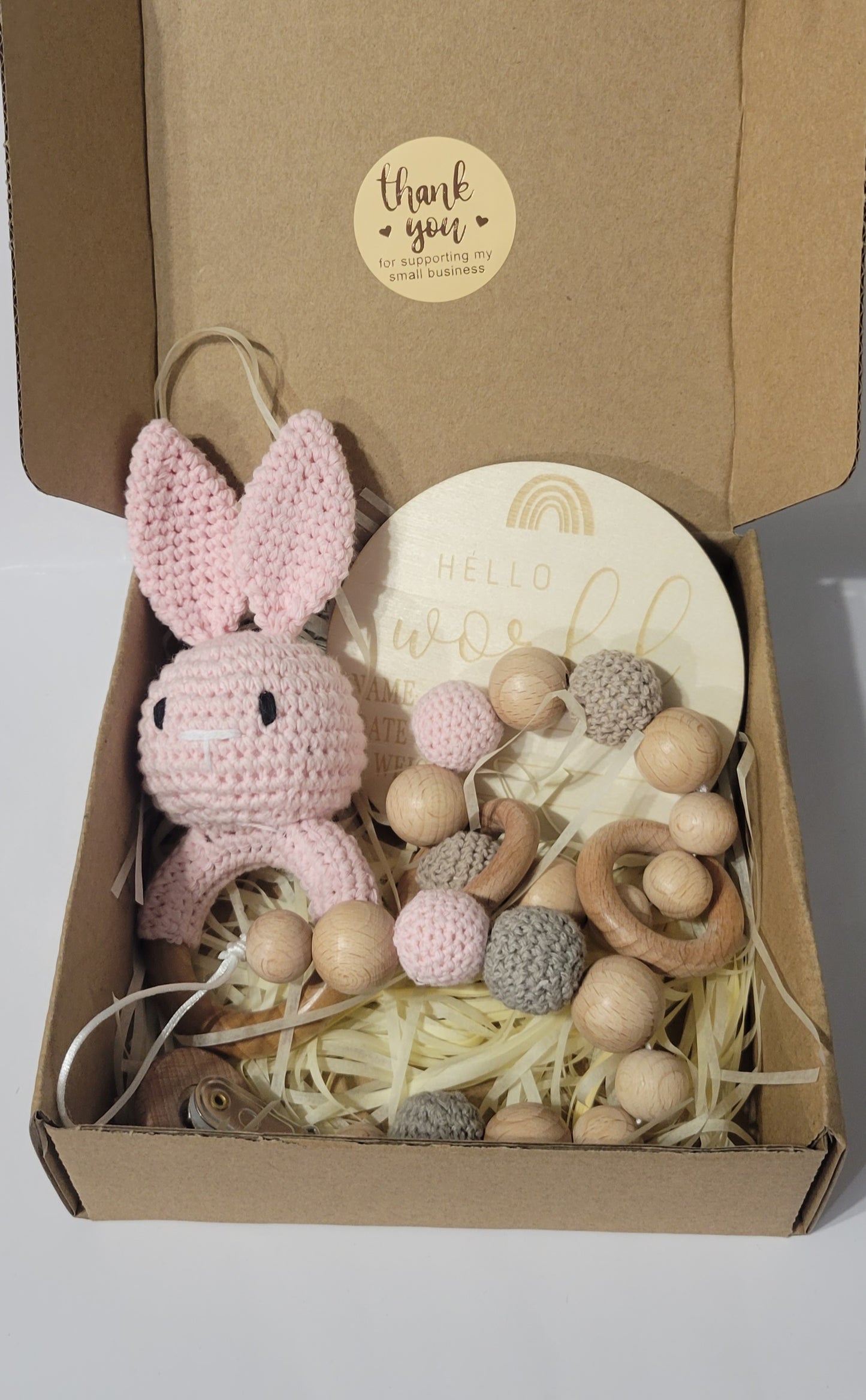 Baby Bunny Crochet Wooden Set- 4 Pieces