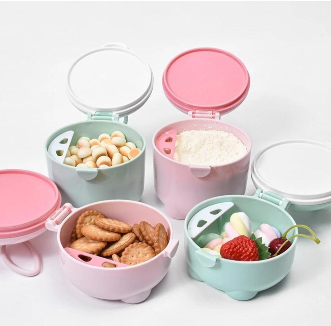 Baby Milk Powder Container Portable Dry Grains Storage Box Toddlers Food  Snacks Supplement Sealed Dispenser Travel Outdoor Pink Small 